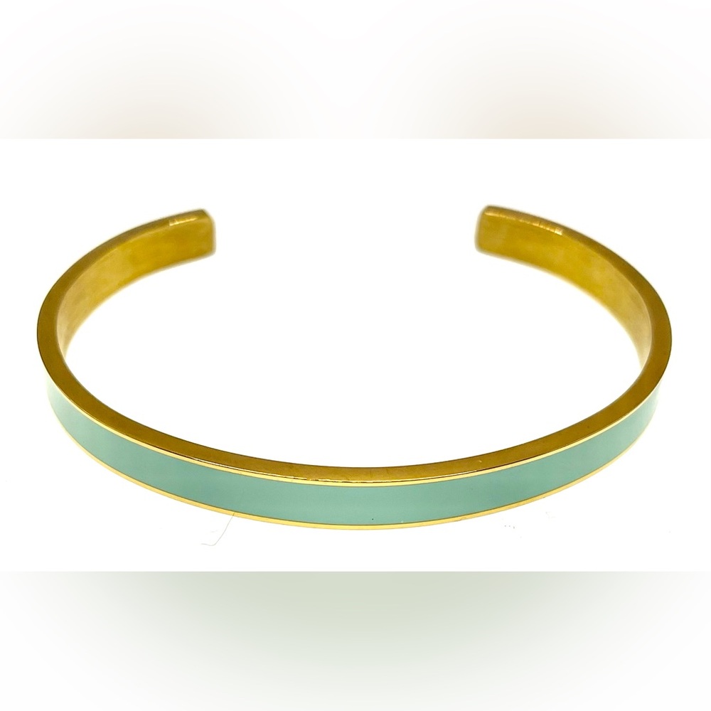 3 for $30 Badass Girl Gang Mint&Lily Gold Tone Blue Enamel Message Cuff Bracelet